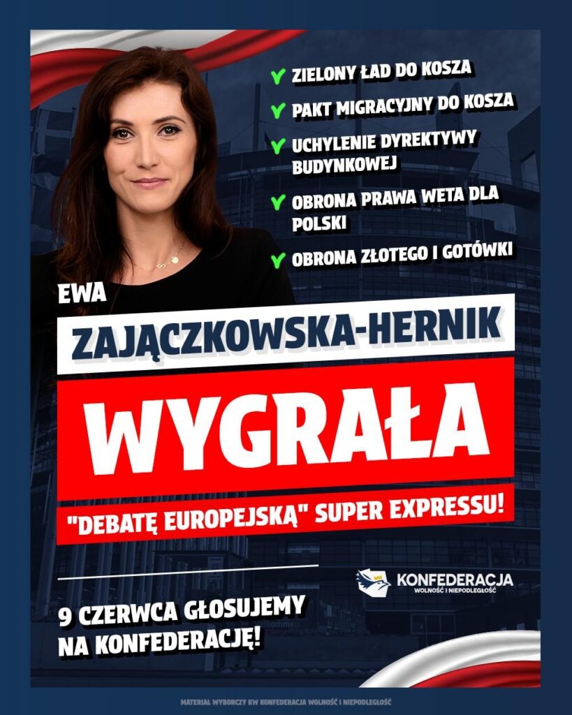 Ewa Zajączkowska Hernik wygrała debatę Konfederacja