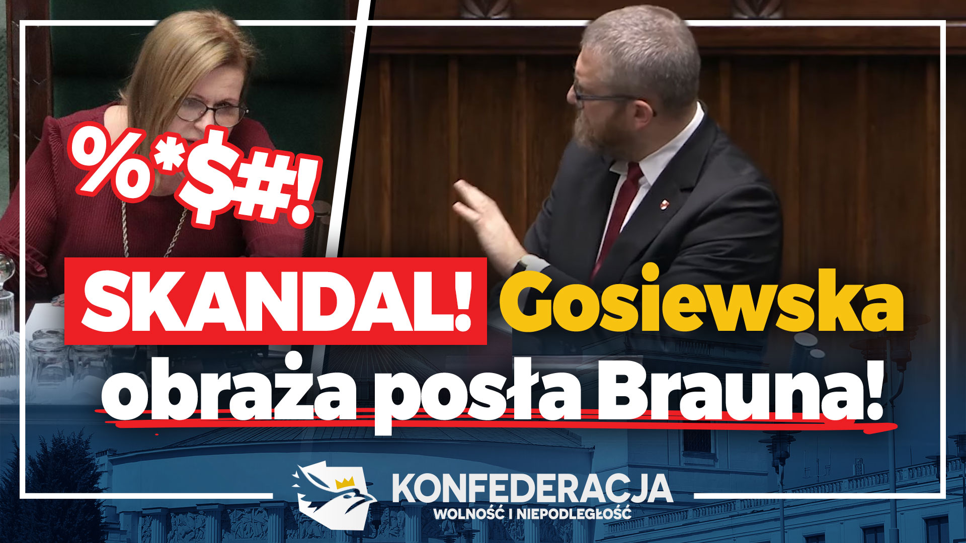 Małgorzata Gosiewska's coarse behaviour! The Confederation submits a motion to deprive it of the function of Deputy Marshal of the Sejm.