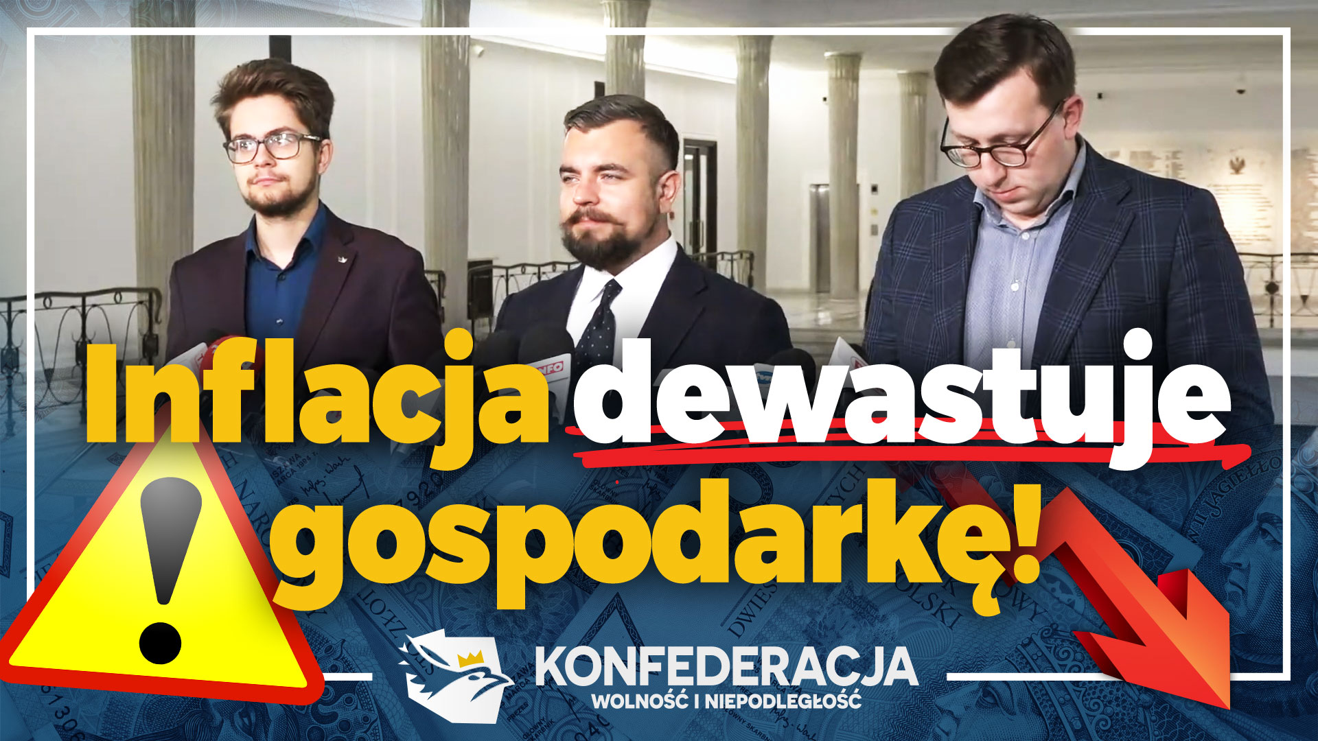 Sposób Konfederacji na walkę z inflacją: radykalna obniżka podatków i cięcia wydatków socjalnych.