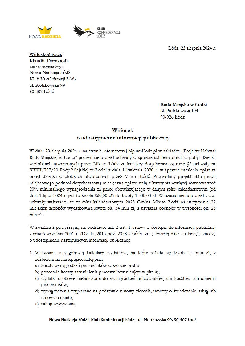 Dlaczego podnieśli opłaty za żłobki? Nie odpuszczam, pytam dalej!