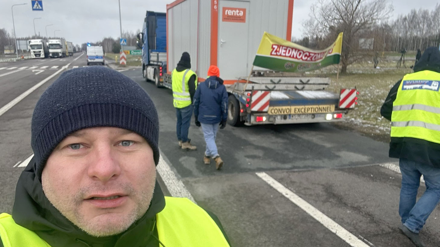 Protestujący przewoźnicy spędzą Wigilię i Święta na granicy
