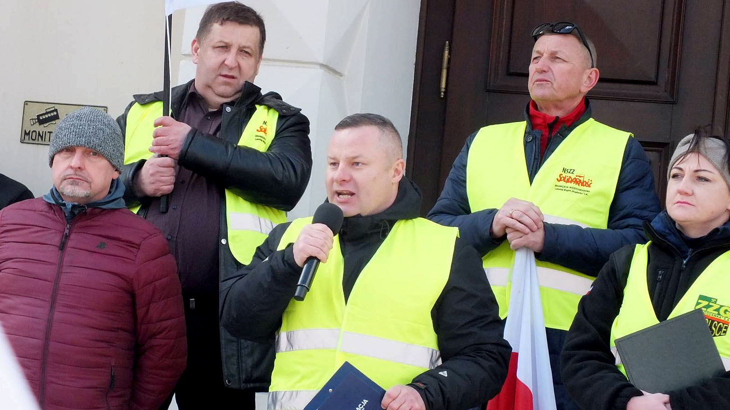 Rafal Mekler na proteście górników w Bogdance!