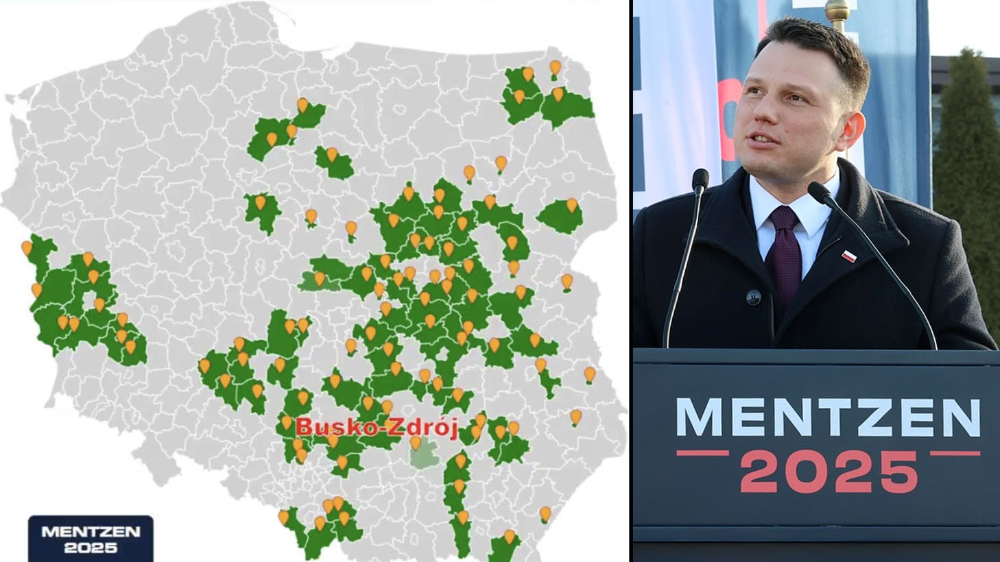 Trasa Mentzen2025 – mapa Polski się zapełnia zielonym kolorem