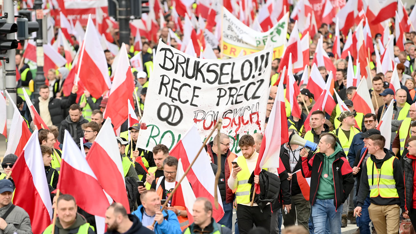 Konfederacja na proteście rolników w Warszawie. Solidarni z rolnikami!